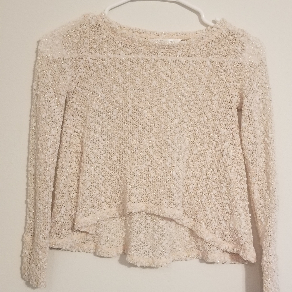 Girls Aeropostale Blush Pink and Gold Top sz 8